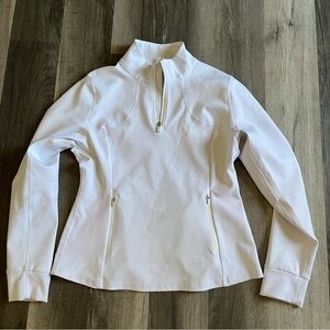 Zyia White Quarter-Zip jacket